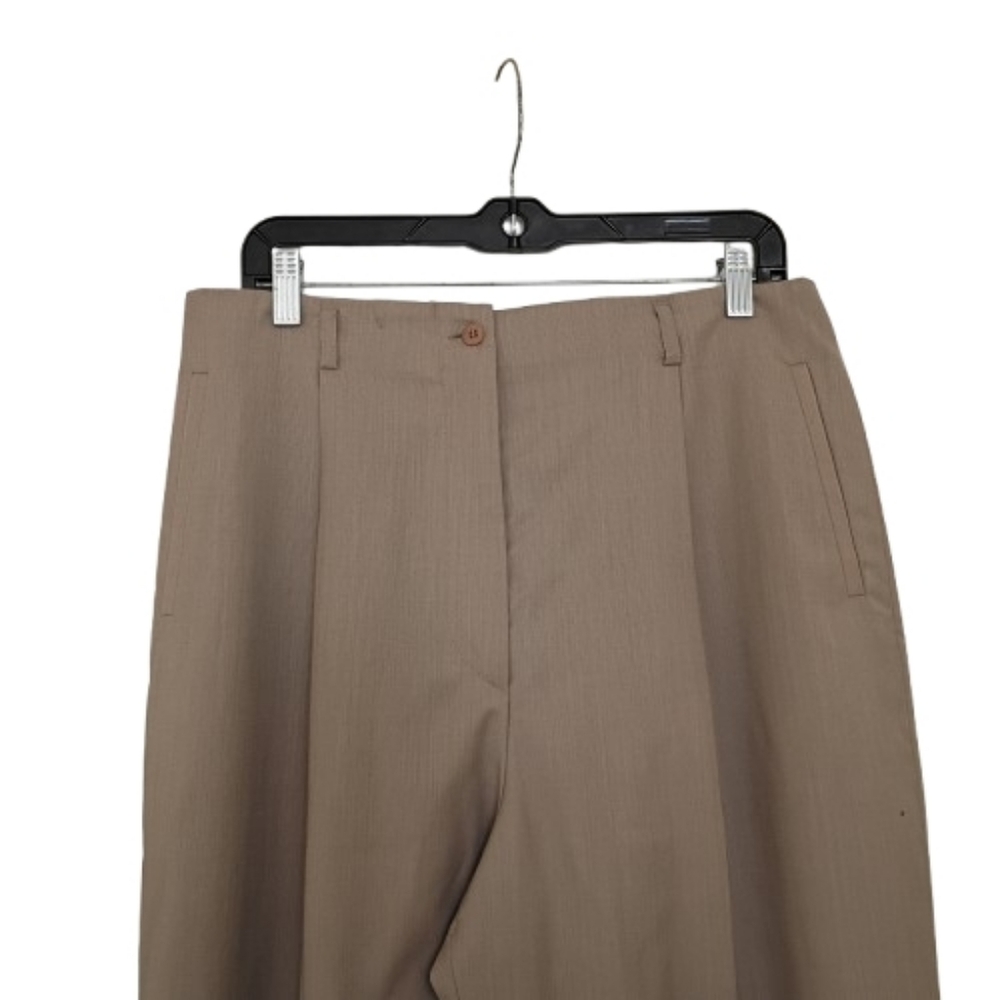 Zanella Taupe Wide-Leg Pleated Trousers - Picture 5 of 15